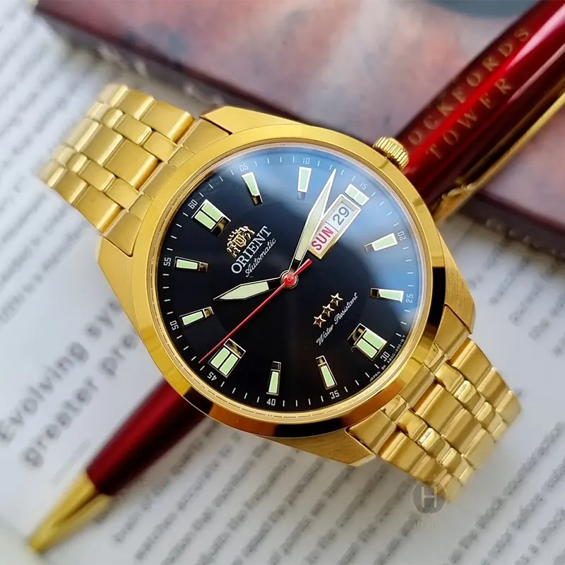 Orient Three Star Automatic Black Dial Men’s Watch- SAB0C001B8-B